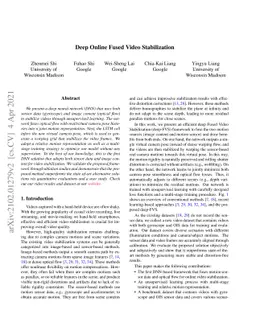 Deep Online Fused Video Stabilization