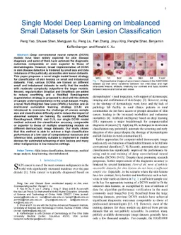 Single Model Deep Learning on Imbalanced Small Datasets for Skin Lesion
  Classification
