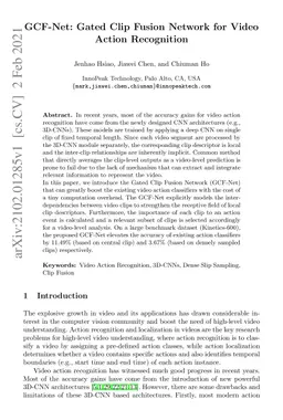 GCF-Net: Gated Clip Fusion Network for Video Action Recognition