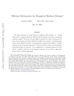 Efficient Estimation for Staggered Rollout Designs