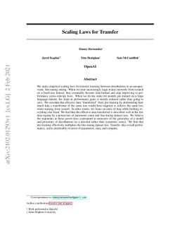 Scaling Laws for Transfer