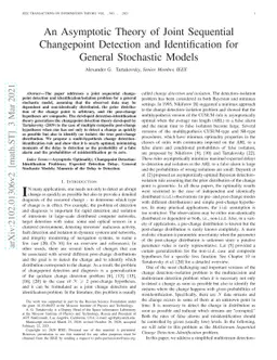 An Asymptotic Theory of Joint Sequential Changepoint Detection and
  Identification for General Stochastic Models