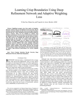 Learning Crisp Boundaries Using Deep Refinement Network and Adaptive
  Weighting Loss