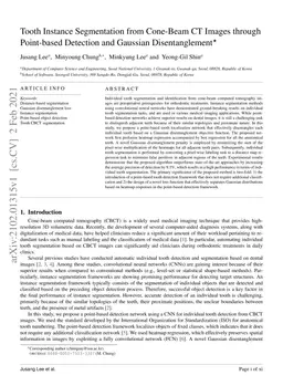 Tooth Instance Segmentation from Cone-Beam CT Images through Point-based
  Detection and Gaussian Disentanglement