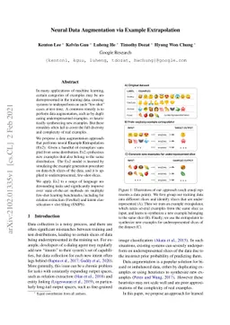 Neural Data Augmentation via Example Extrapolation