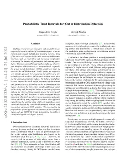 Probabilistic Trust Intervals for Out of Distribution Detection