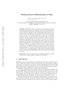 Mining Feature Relationships in Data
