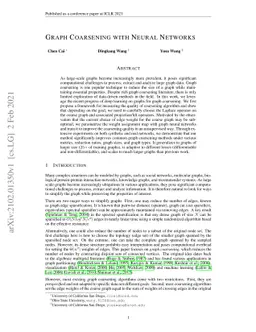 Graph Coarsening with Neural Networks