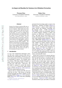 An Improved Baseline for Sentence-level Relation Extraction