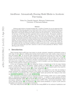 AutoFreeze: Automatically Freezing Model Blocks to Accelerate
  Fine-tuning