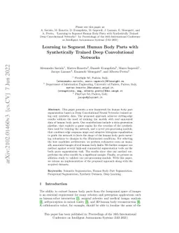 Learning to Segment Human Body Parts with Synthetically Trained Deep
  Convolutional Networks