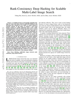 Rank-Consistency Deep Hashing for Scalable Multi-Label Image Search