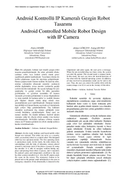 Android Controlled Mobile Robot Design with IP Camera