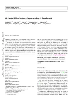 Occluded Video Instance Segmentation: A Benchmark