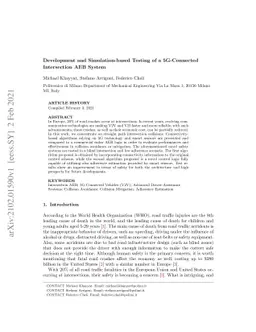 Development and Simulation-based Testing of a 5G-Connected Intersection
  AEB System