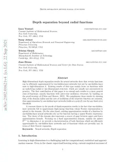 Depth separation beyond radial functions