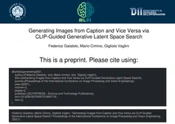 Generating images from caption and vice versa via CLIP-Guided Generative
  Latent Space Search