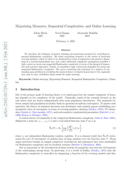 Majorizing Measures, Sequential Complexities, and Online Learning
