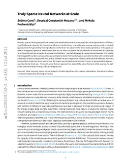 Truly Sparse Neural Networks at Scale