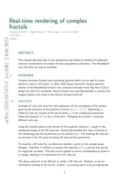 Real-time rendering of complex fractals