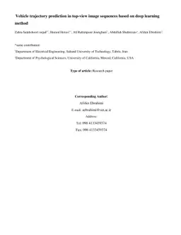 Vehicle trajectory prediction in top-view image sequences based on deep
  learning method