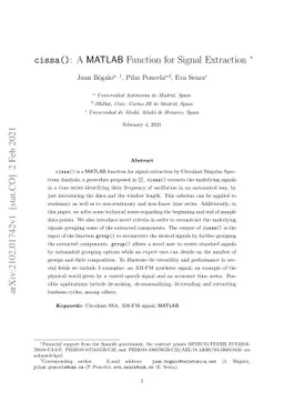cissa(): A MATLAB Function for Signal Extraction