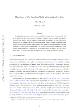Couplings of the Random-Walk Metropolis algorithm