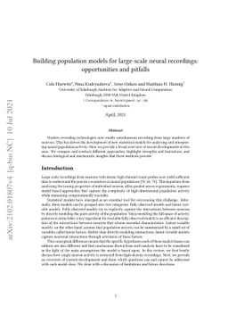 Building population models for large-scale neural recordings:
  opportunities and pitfalls