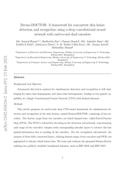 Dermo-DOCTOR: A framework for concurrent skin lesion detection and
  recognition using a deep convolutional neural network with end-to-end dual
  encoders