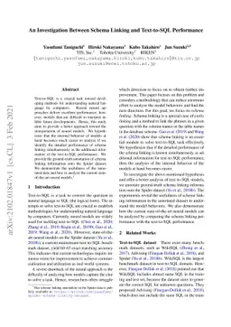 An Investigation Between Schema Linking and Text-to-SQL Performance