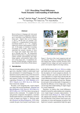 L2C: Describing Visual Differences Needs Semantic Understanding of
  Individuals