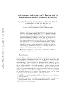 LinkLouvain: Link-Aware A/B Testing and Its Application on Online
  Marketing Campaign