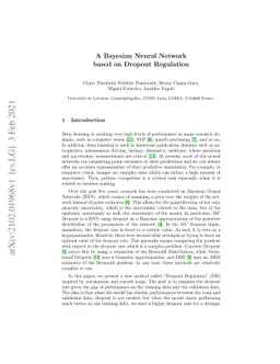 A Bayesian Neural Network based on Dropout Regulation