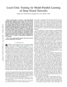 Local Critic Training for Model-Parallel Learning of Deep Neural
  Networks