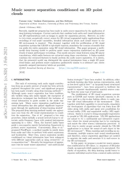 Music source separation conditioned on 3D point clouds