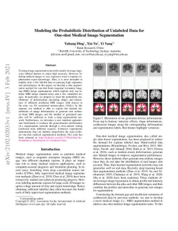 Modeling the Probabilistic Distribution of Unlabeled Data forOne-shot
  Medical Image Segmentation