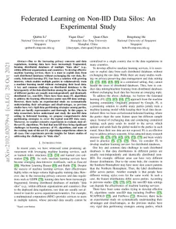Federated Learning on Non-IID Data Silos: An Experimental Study