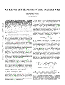 On Entropy and Bit Patterns of Ring Oscillator Jitter