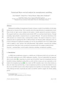 Variational Bayes survival analysis for unemployment modelling