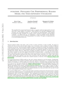 pcoxtime: Penalized Cox Proportional Hazard Model for Time-dependent
  Covariates