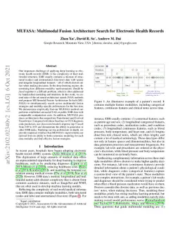 MUFASA: Multimodal Fusion Architecture Search for Electronic Health
  Records