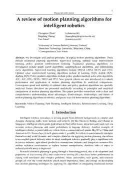 A review of motion planning algorithms for intelligent robotics