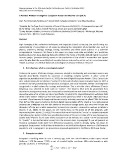 A Possible Artificial Intelligence Ecosystem Avatar: the Moorea case
  (IDEA)