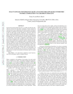 Exact Linear Convergence Rate Analysis for Low-Rank Symmetric Matrix
  Completion via Gradient Descent