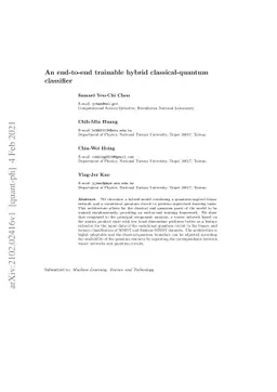 An end-to-end trainable hybrid classical-quantum classifier