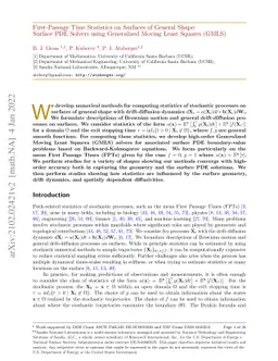 First-Passage Time Statistics on Surfaces of General Shape: Surface PDE
  Solvers using Generalized Moving Least Squares (GMLS)