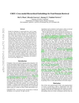 CHEF: Cross-modal Hierarchical Embeddings for Food Domain Retrieval