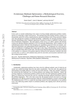 Evolutionary Multitask Optimization: a Methodological Overview,
  Challenges and Future Research Directions