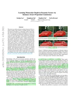 Learning Monocular Depth in Dynamic Scenes via Instance-Aware Projection
  Consistency