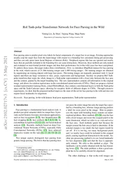 RoI Tanh-polar Transformer Network for Face Parsing in the Wild